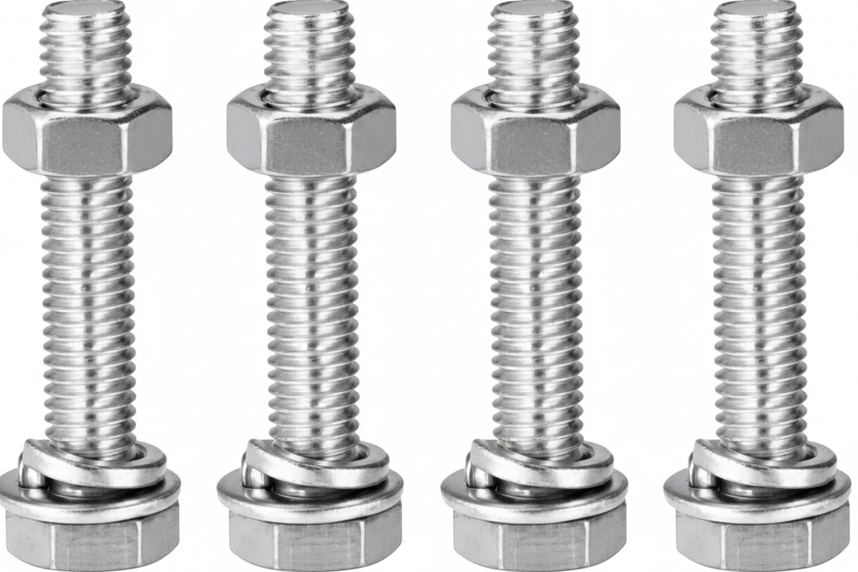 M10 X 25 - SS NUT BOLT with 2 Washer