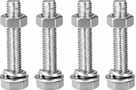M10 X 25 - SS NUT BOLT with 2 Washer